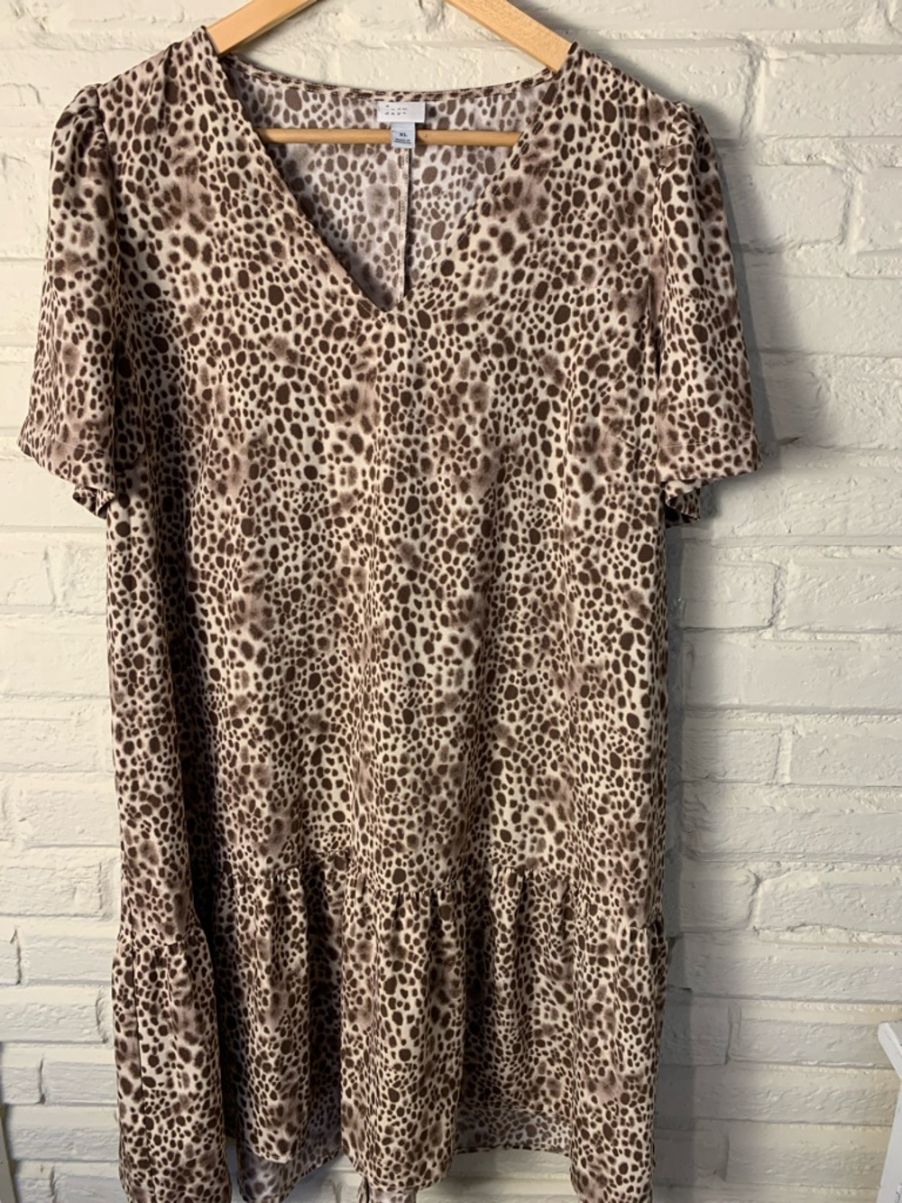 a new day Brown & Cream Leopard Print Dress